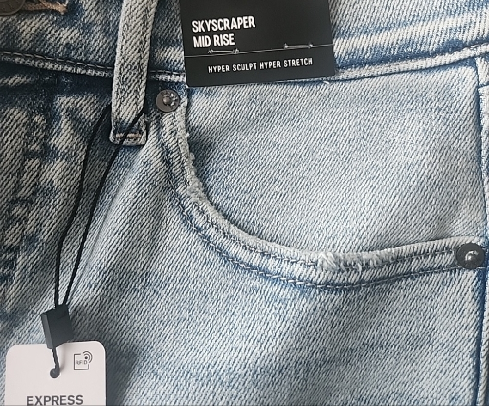 Express Faded Blue Boot Cut Jeans - Picture 5 of 5